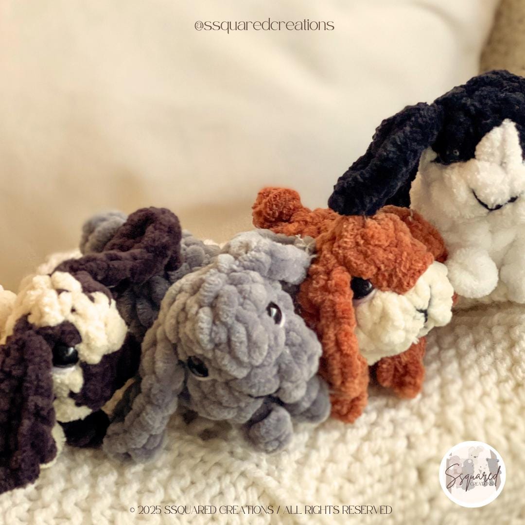 Springtime Teenies - Pattern Bundle with Calf Llama Lamb Horse and Bunny - 5 in 1 pattern bundle 2 modifications | amigurumi crochet pattern