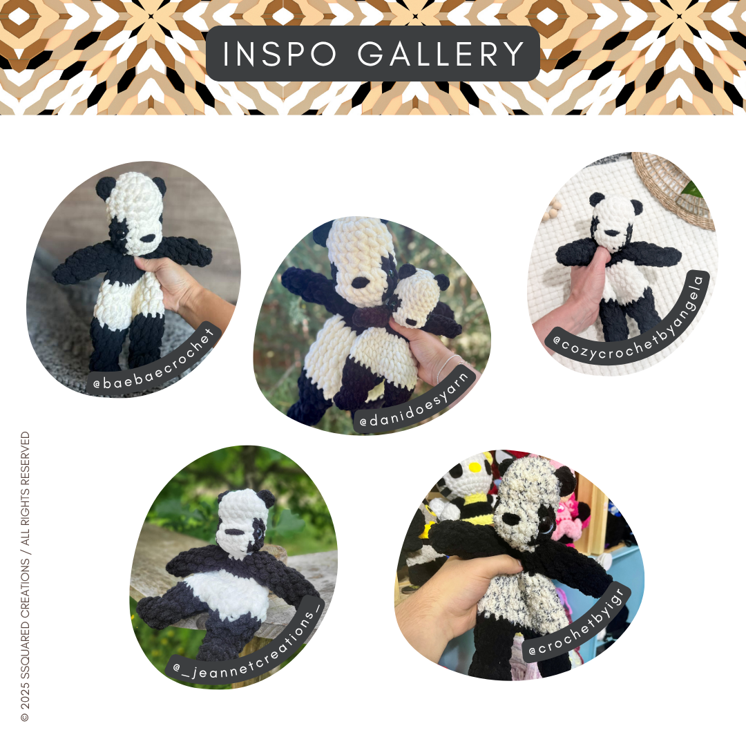 Panda Crochet Pattern PDF No Sew