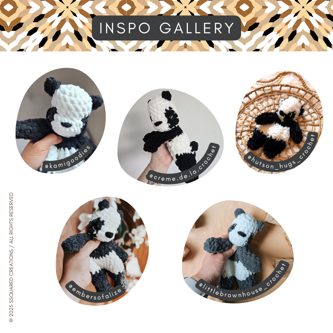 Panda Crochet Pattern PDF No Sew