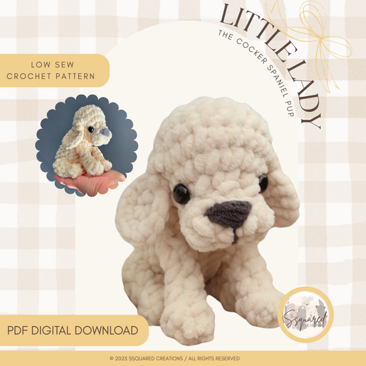 Little Lady Dog Crochet Pattern PDF Low Sew