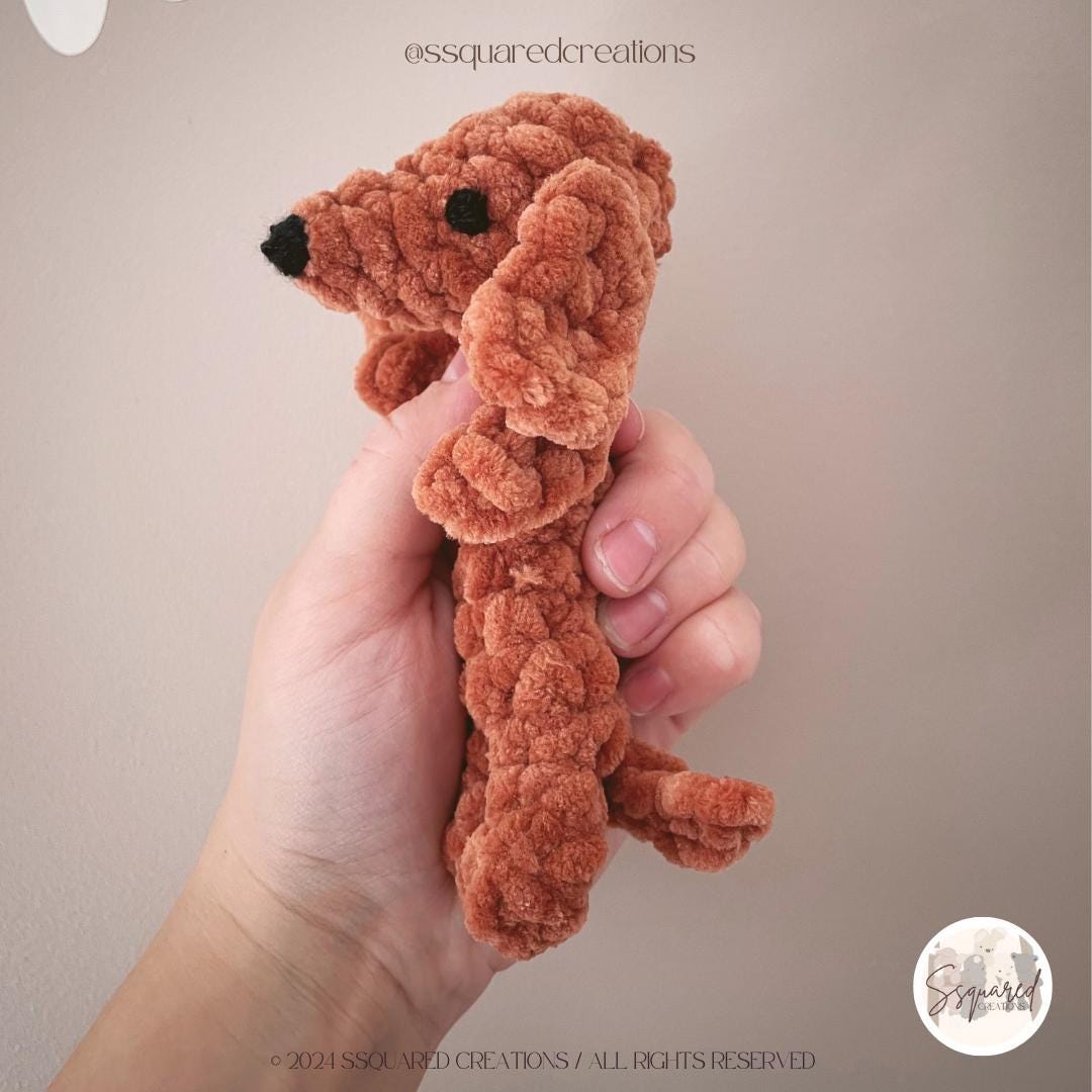 TEENIE TEAM OF 6 - Crochet Snuggler Pattern Bundle (includes Boxer, Bulldog, German Shepherd, Labrador, Weenie, and Frenchie)