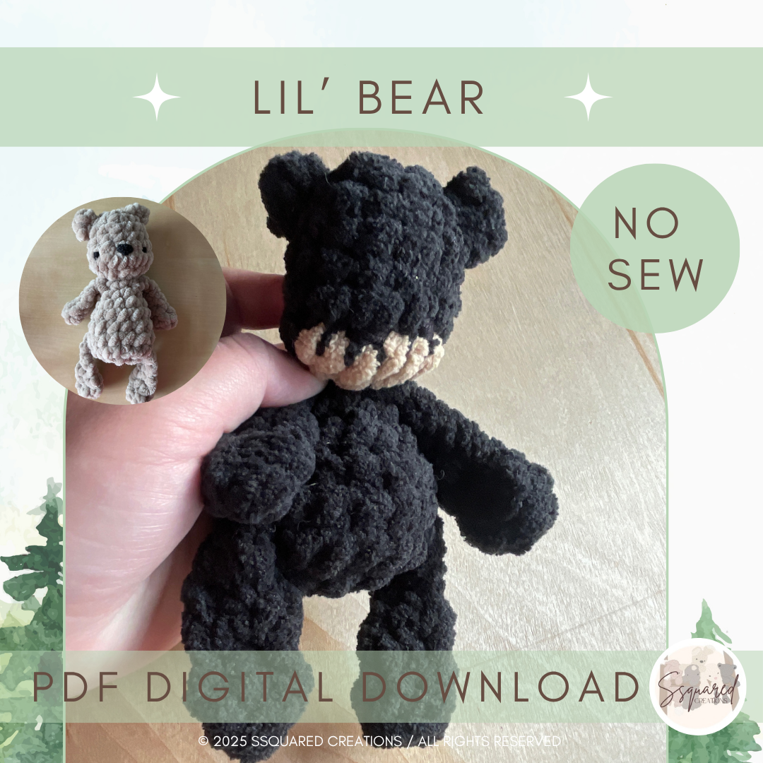 Lil' Bear - Crochet Plushie Pattern | No Sew Crochet Amigurumi
