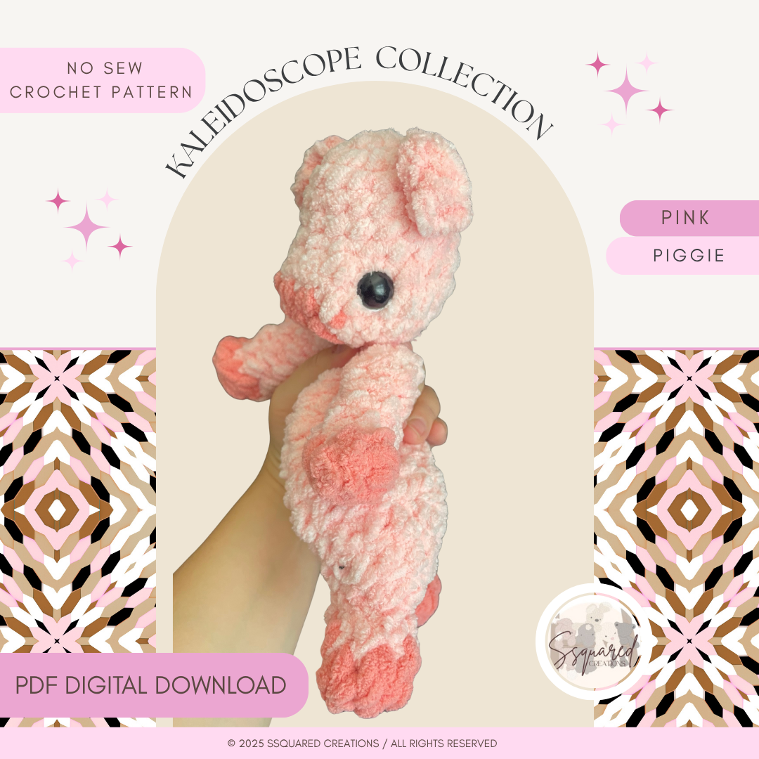 4-in-1 Flamingo Pig Pony Unicorn Axolotl Crochet Snuggler Pattern Bundle | No sew / low sew crochet pattern amigurumi (Copy)
