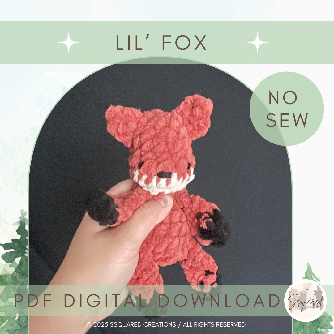 Lil' Fox - Crochet Plushie Pattern | No Sew Crochet Amigurumi
