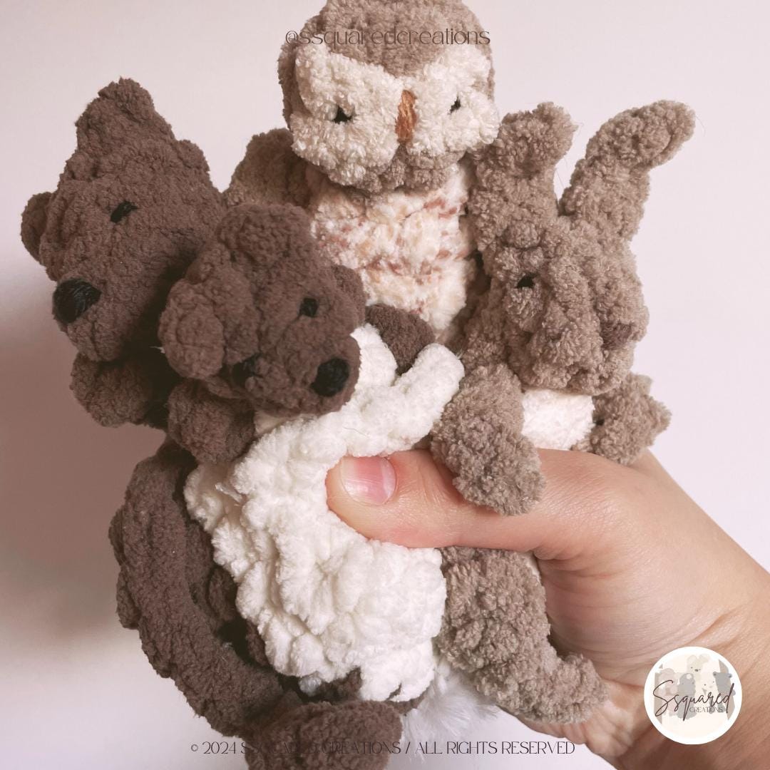 TEENIE VINTAGE Winnie's Other Friends - Crochet Snuggler Pattern Bundle