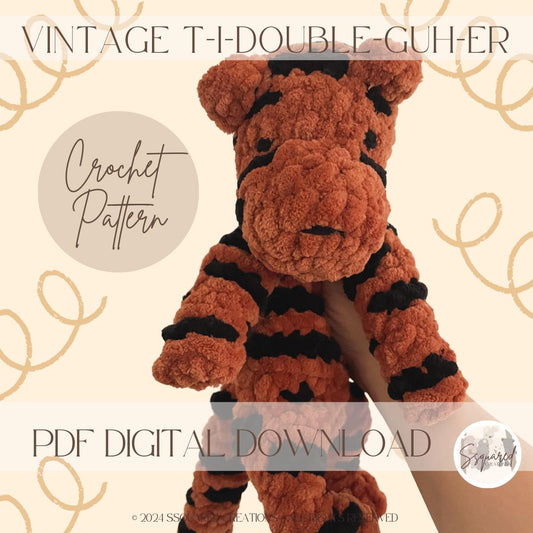 Vintage Crochet Pattern Tiger | Tiger Pattern Amigurumi Vintage Crochet |