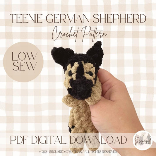TEENIE GERMAN SHEPHERD - Crochet Snuggler Pattern