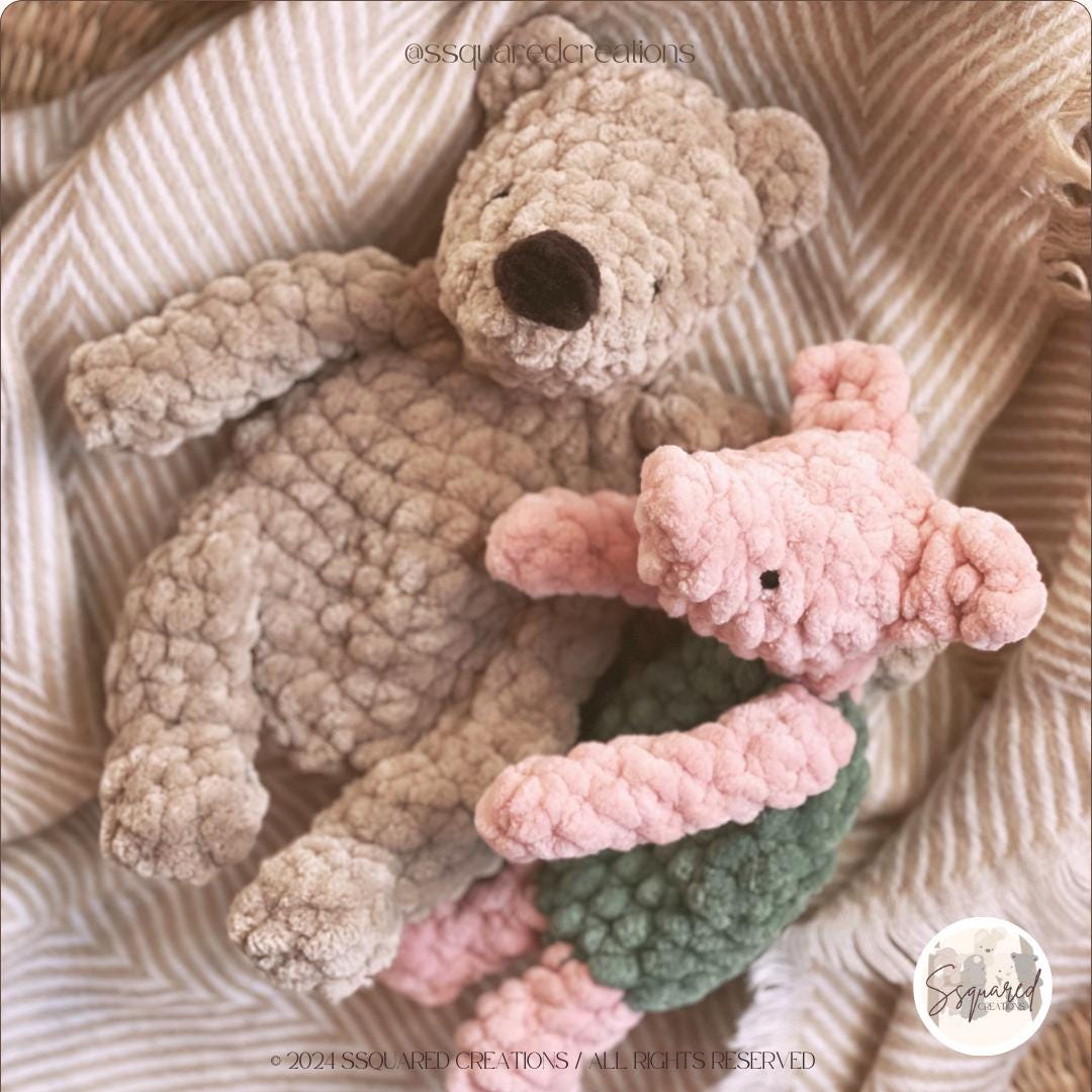 Vintage D-D-DEAR PIGLET - Crocheted Snuggler Pattern