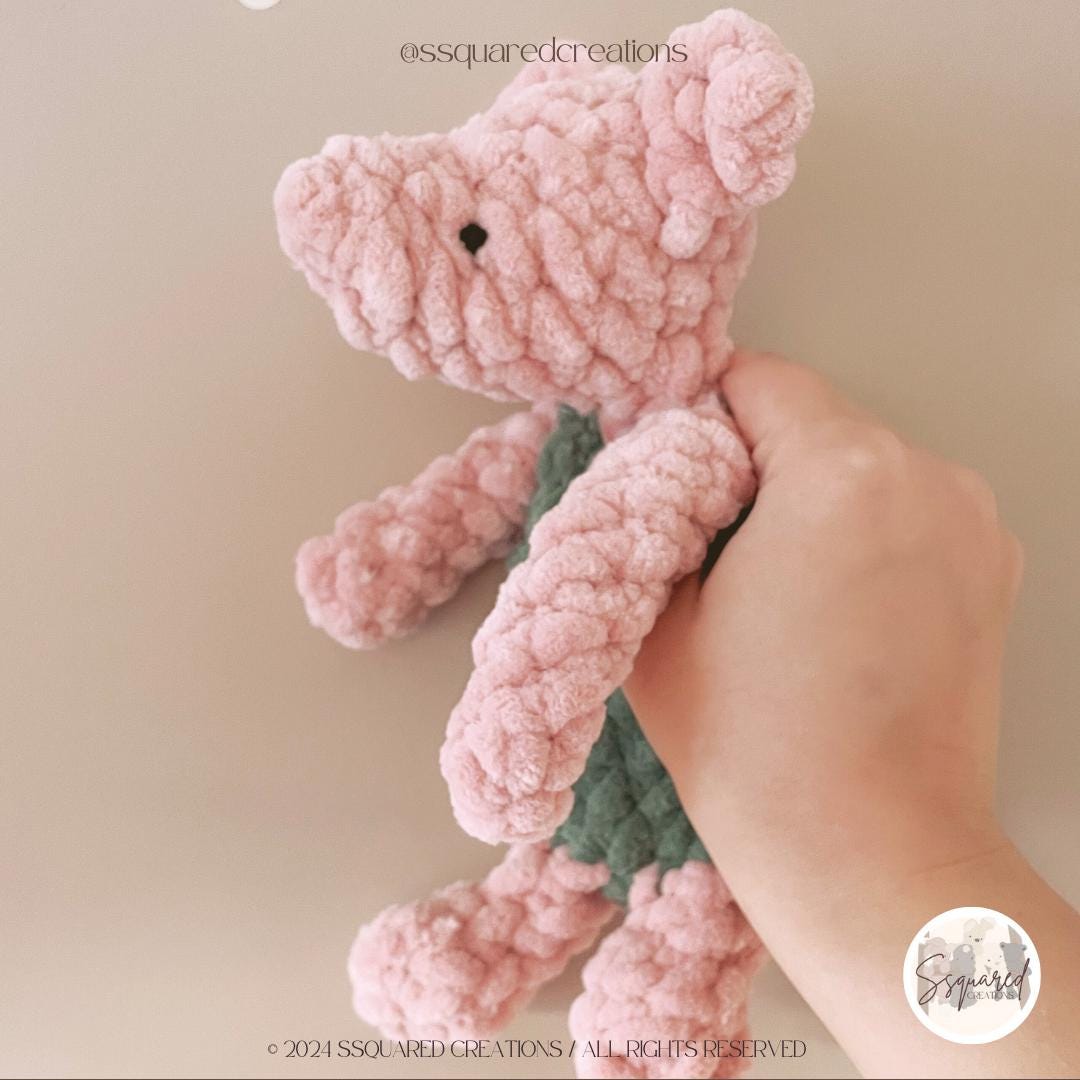 Vintage D-D-DEAR PIGLET - Crocheted Snuggler Pattern