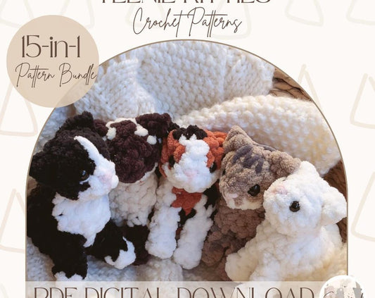 Kitten Crochet Pattern Bundle | Cat Crochet Pattern | Crochet Amigurumi Pattern Kitten | Cute Crochet Pattern | Kitten Crocheted